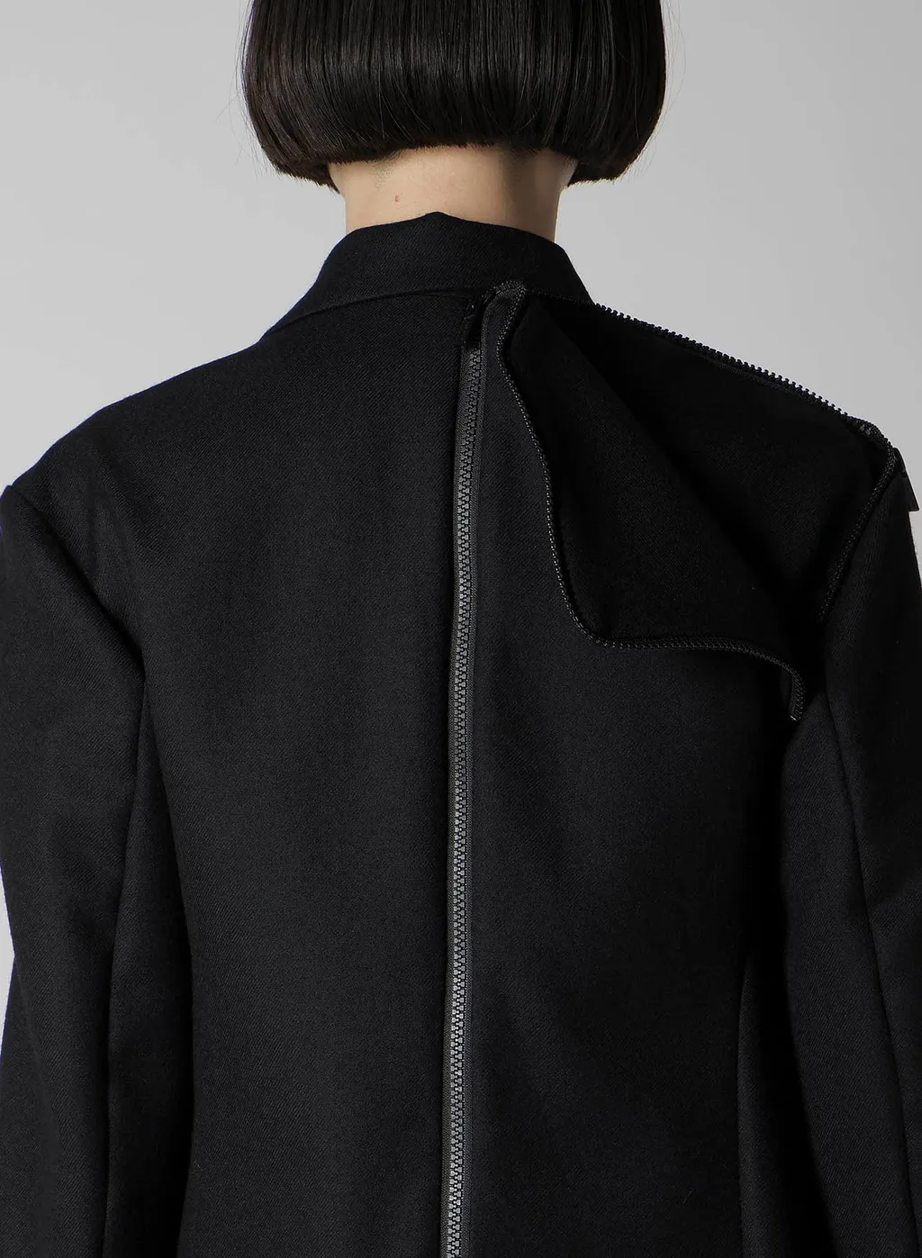W/Saxony Zip Detail Jacket