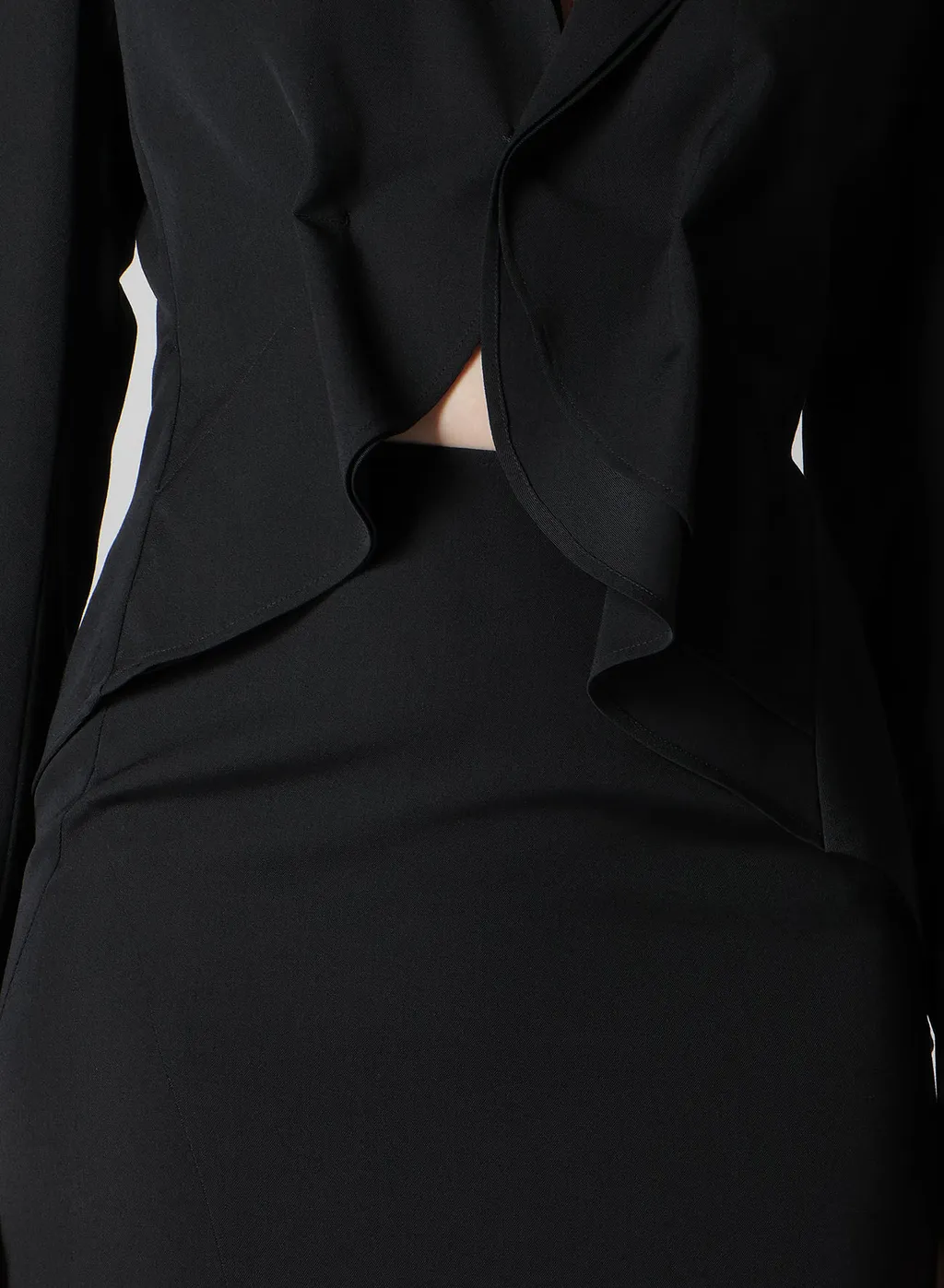 Gabardine Tuck D Short Jacket