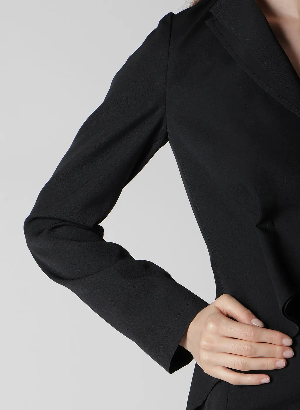 Gabardine Tuck D Short Jacket