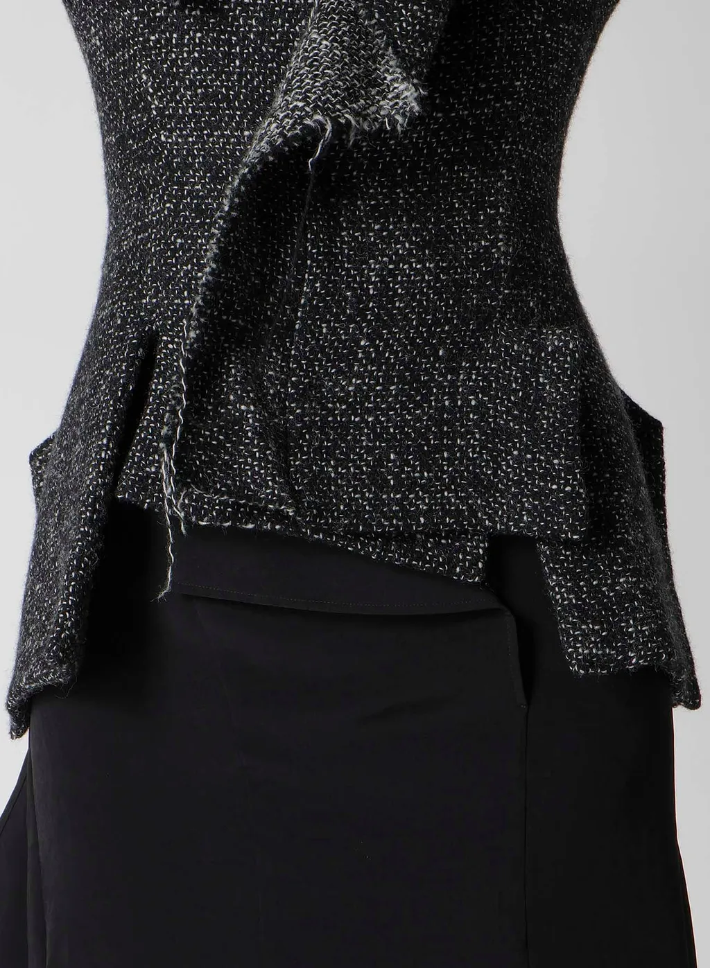 Handmade Tweed Stole Detail Jacket