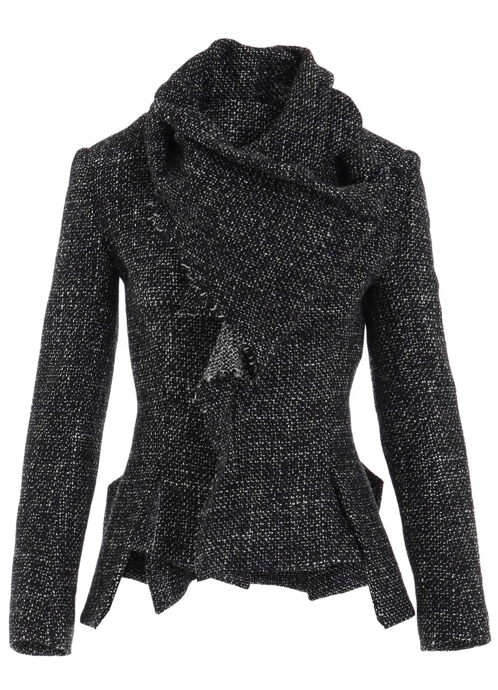 Handmade Tweed Stole Detail Jacket
