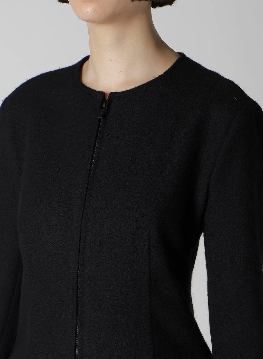 Wool Viyella F Zip Slim Jacket