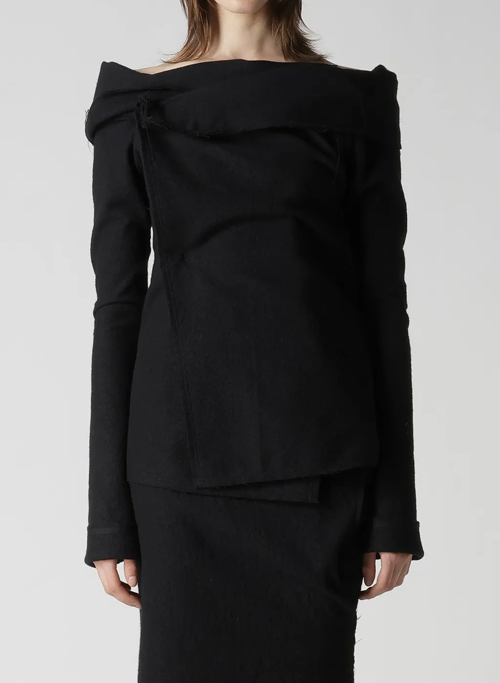 Shrinked Wool Serge Tulip Jacket