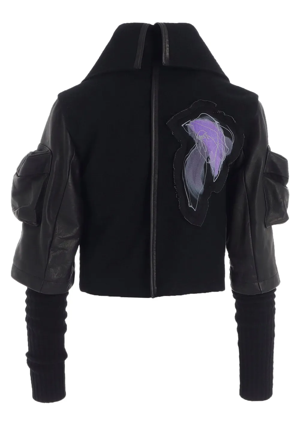 Horse Suede Ribbed Slv Short Jacket