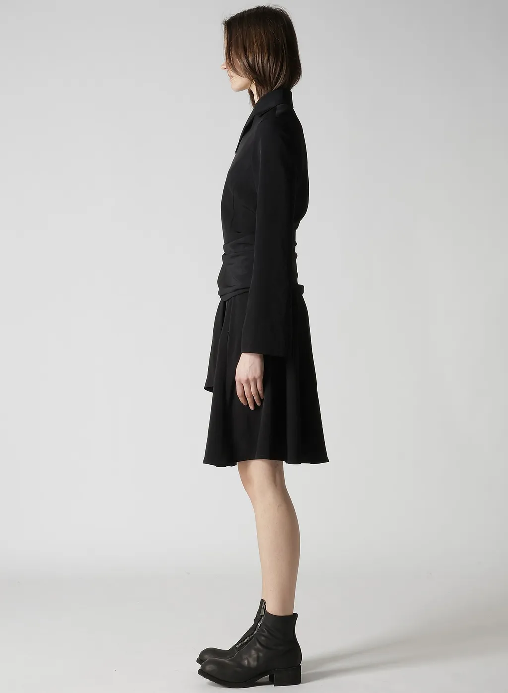 Ta/Pe Crepe De Chine Knot Detail Wrap Dress