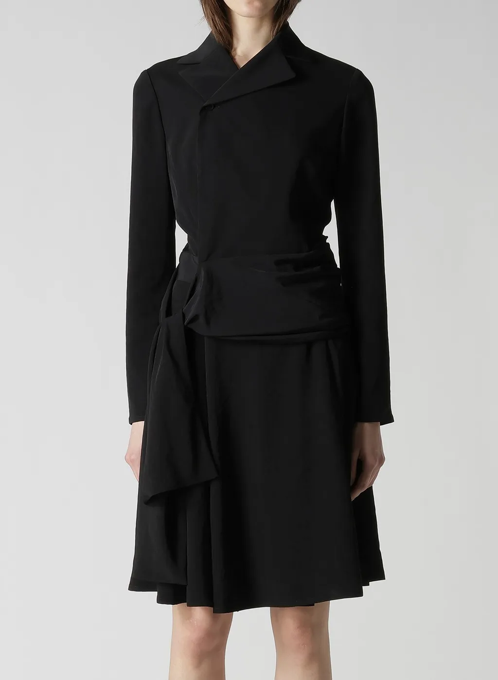 Ta/Pe Crepe De Chine Knot Detail Wrap Dress