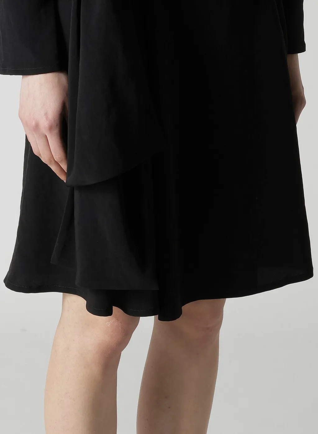 Ta/Pe Crepe De Chine Knot Detail Wrap Dress