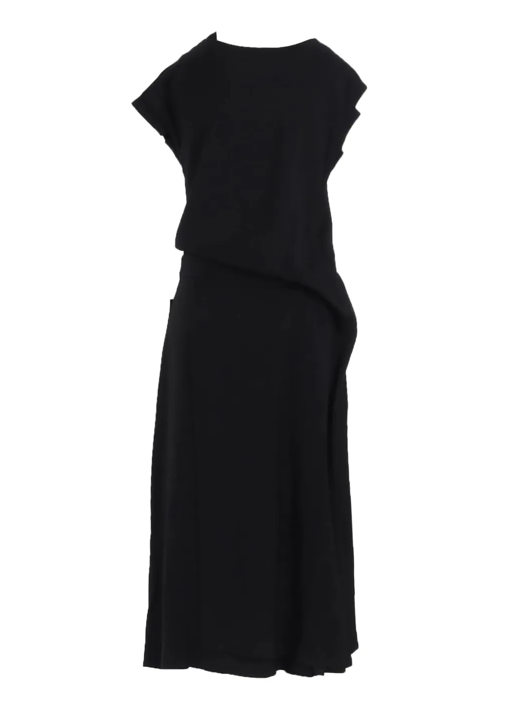 Viscose Twill R Draped Long Dress