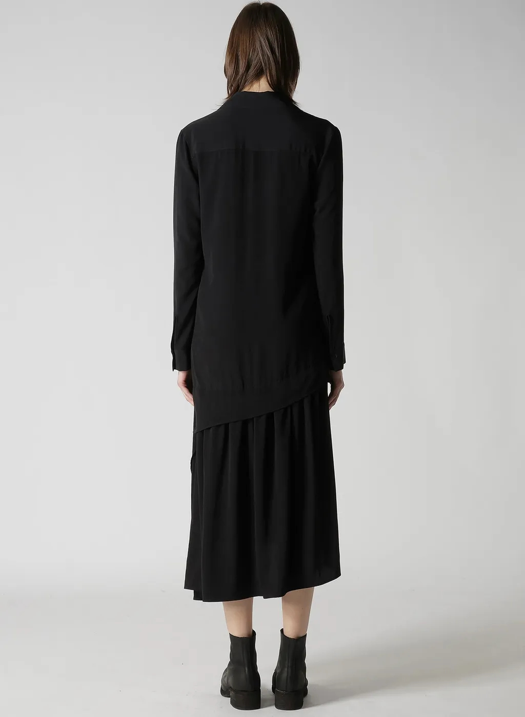 Ta/Pe Crepe De Chine O Collar Shirt Dress