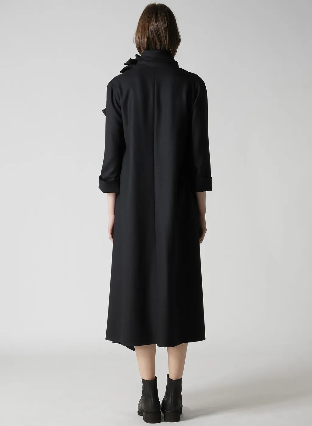 W/Saxony Draped Neck Dress