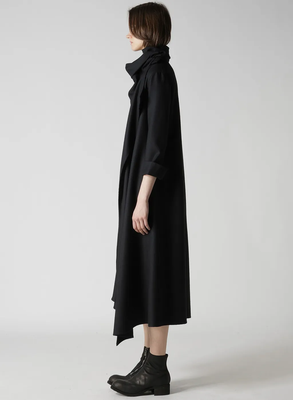 W/Saxony Draped Neck Dress