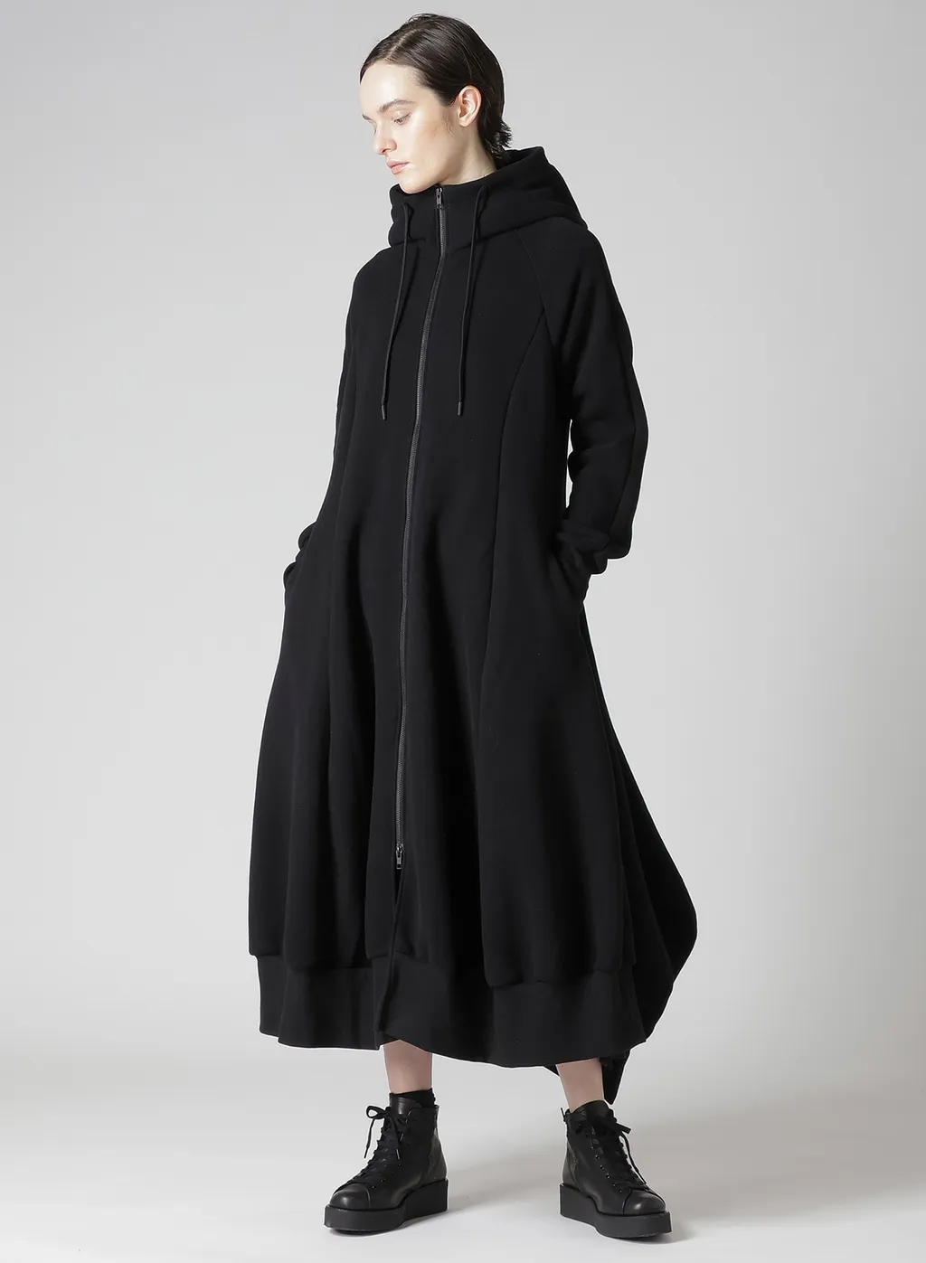 Liy/C Brushed French Terry Hooded Track Dress