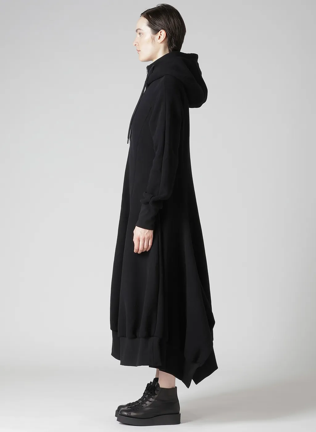 Liy/C Brushed French Terry Hooded Track Dress