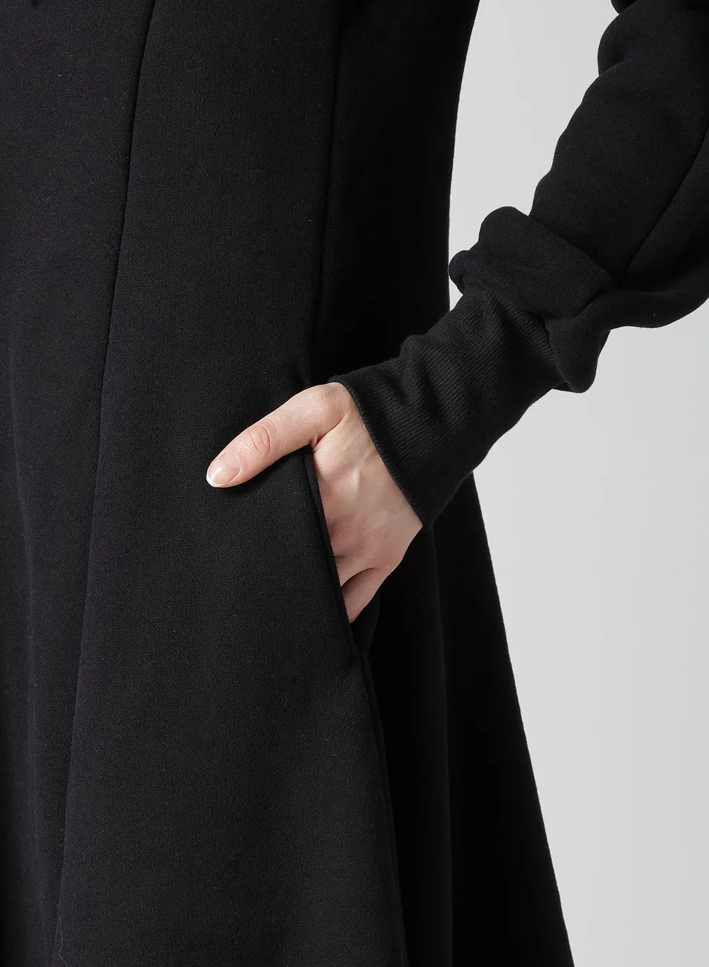 Liy/C Brushed French Terry Hooded Track Dress