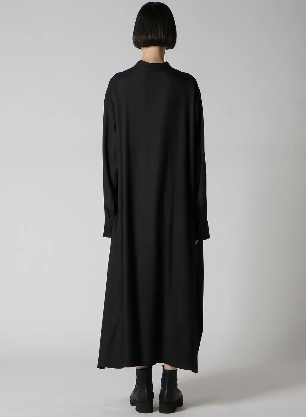 Viscose Twill Side Slit Shirt Dress
