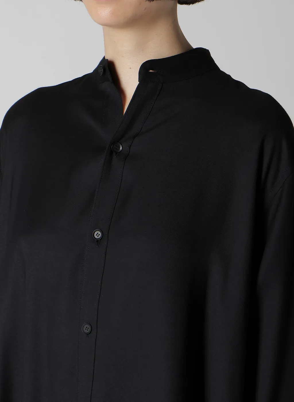 Viscose Twill Side Slit Shirt Dress
