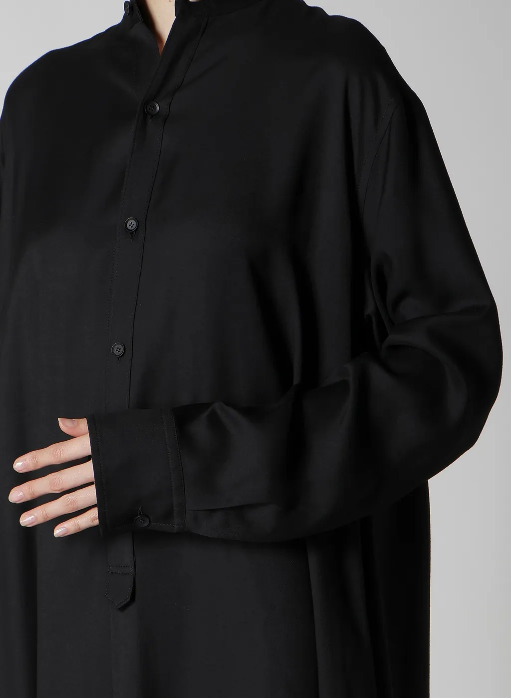 Viscose Twill Side Slit Shirt Dress