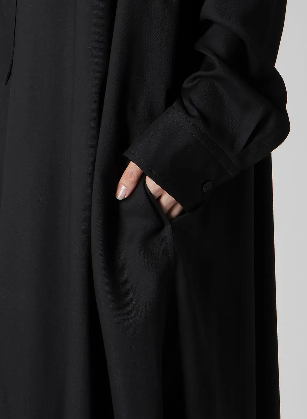 Viscose Twill Side Slit Shirt Dress