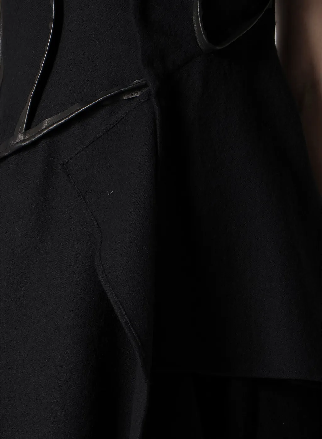 Wool Viyella Leather Piping Dress