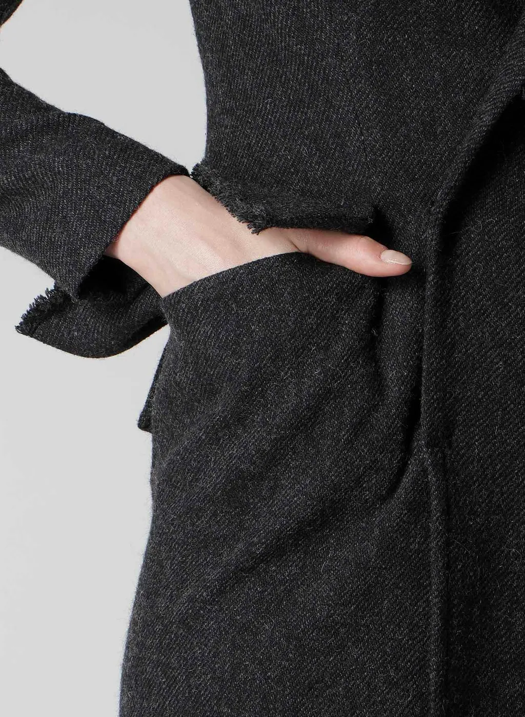 Tweed Cloth Flap Detail Slim Dress