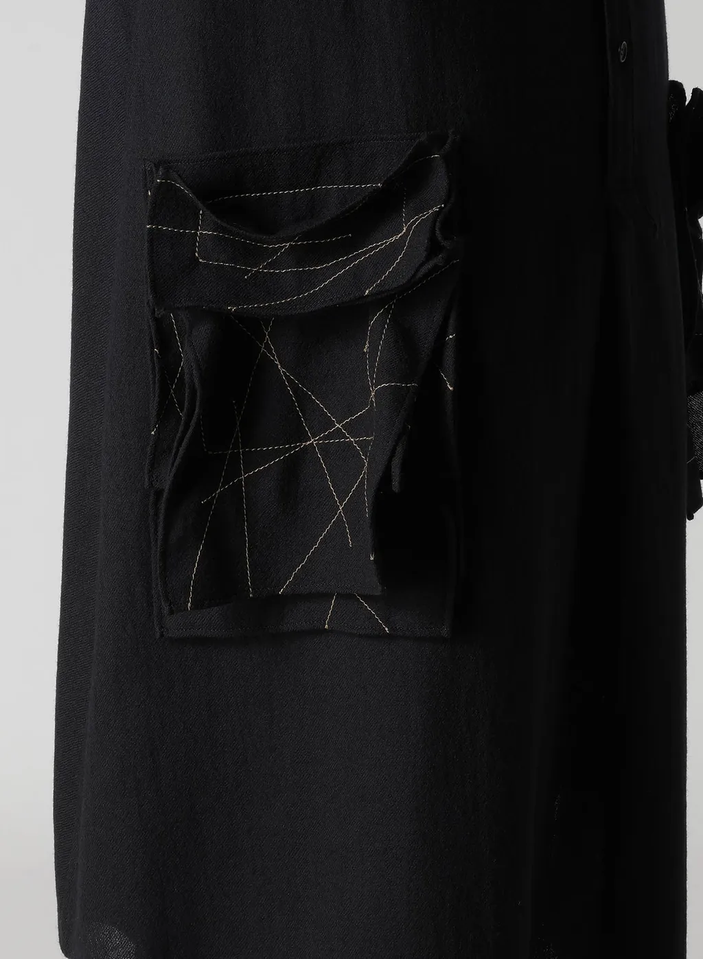 Soft Wool A Embroidery Box Pocket Dress