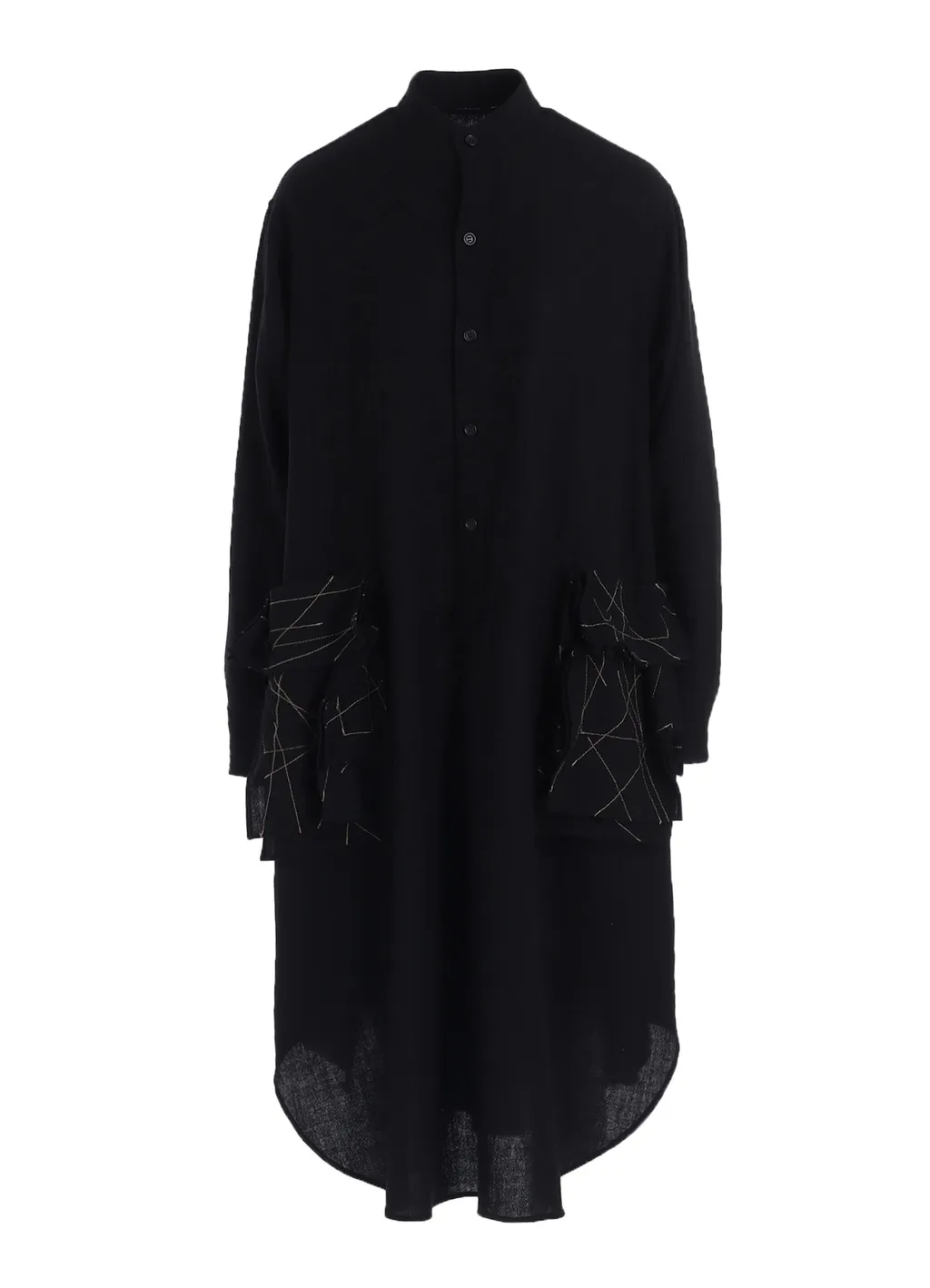 Soft Wool A Embroidery Box Pocket Dress