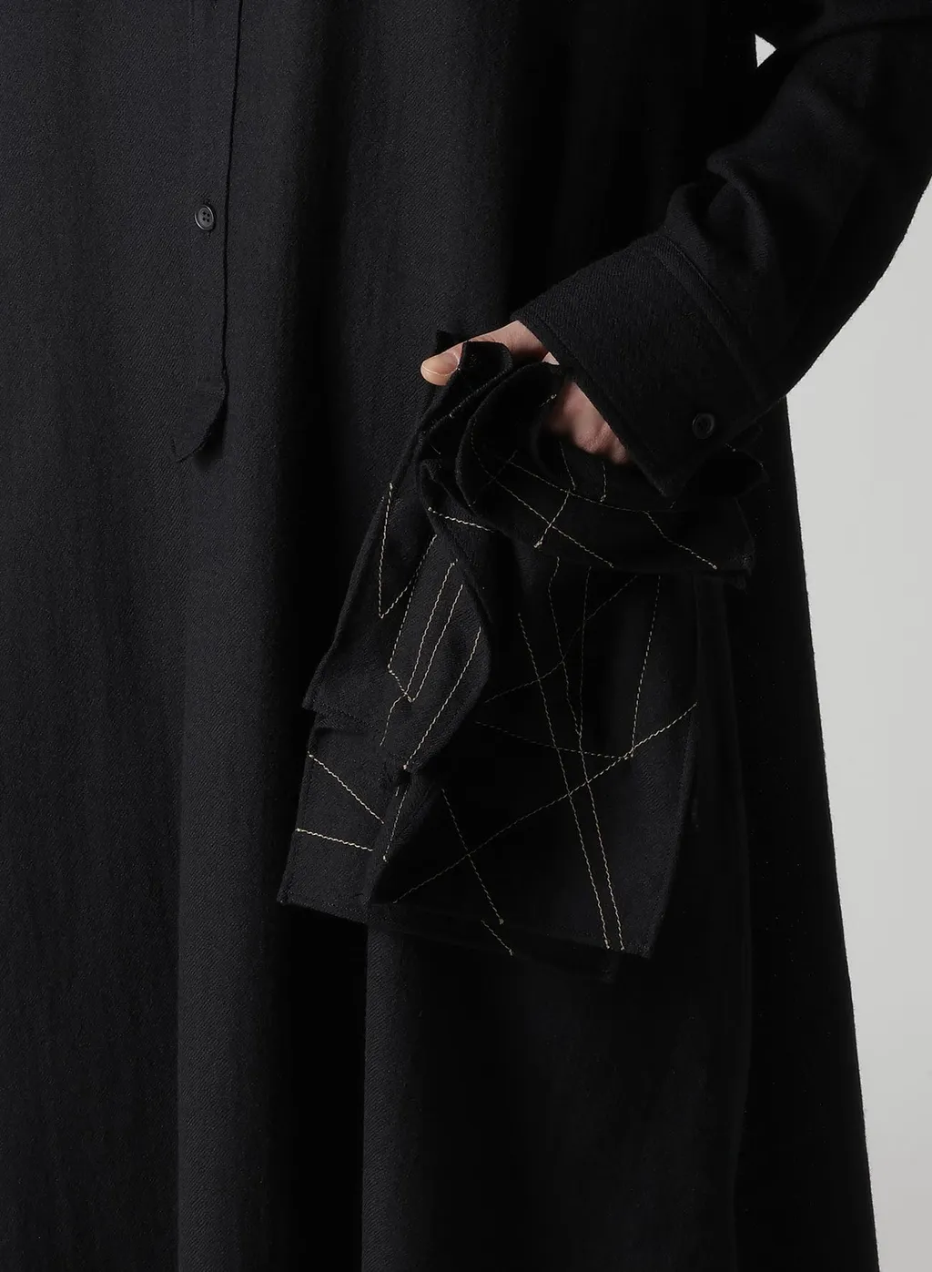 Soft Wool A Embroidery Box Pocket Dress