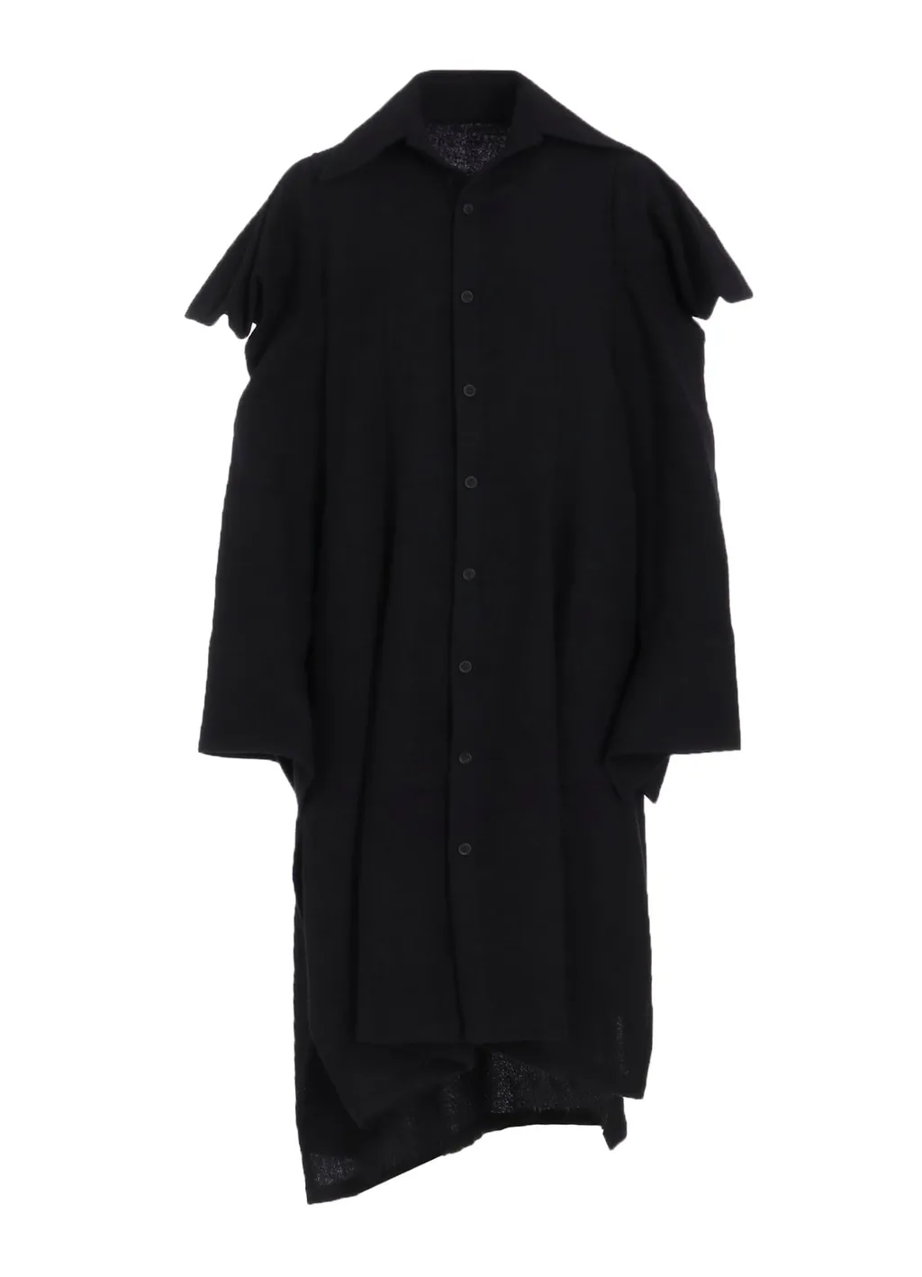 Wool Viyella Puffed Sleeves Shirt Dress