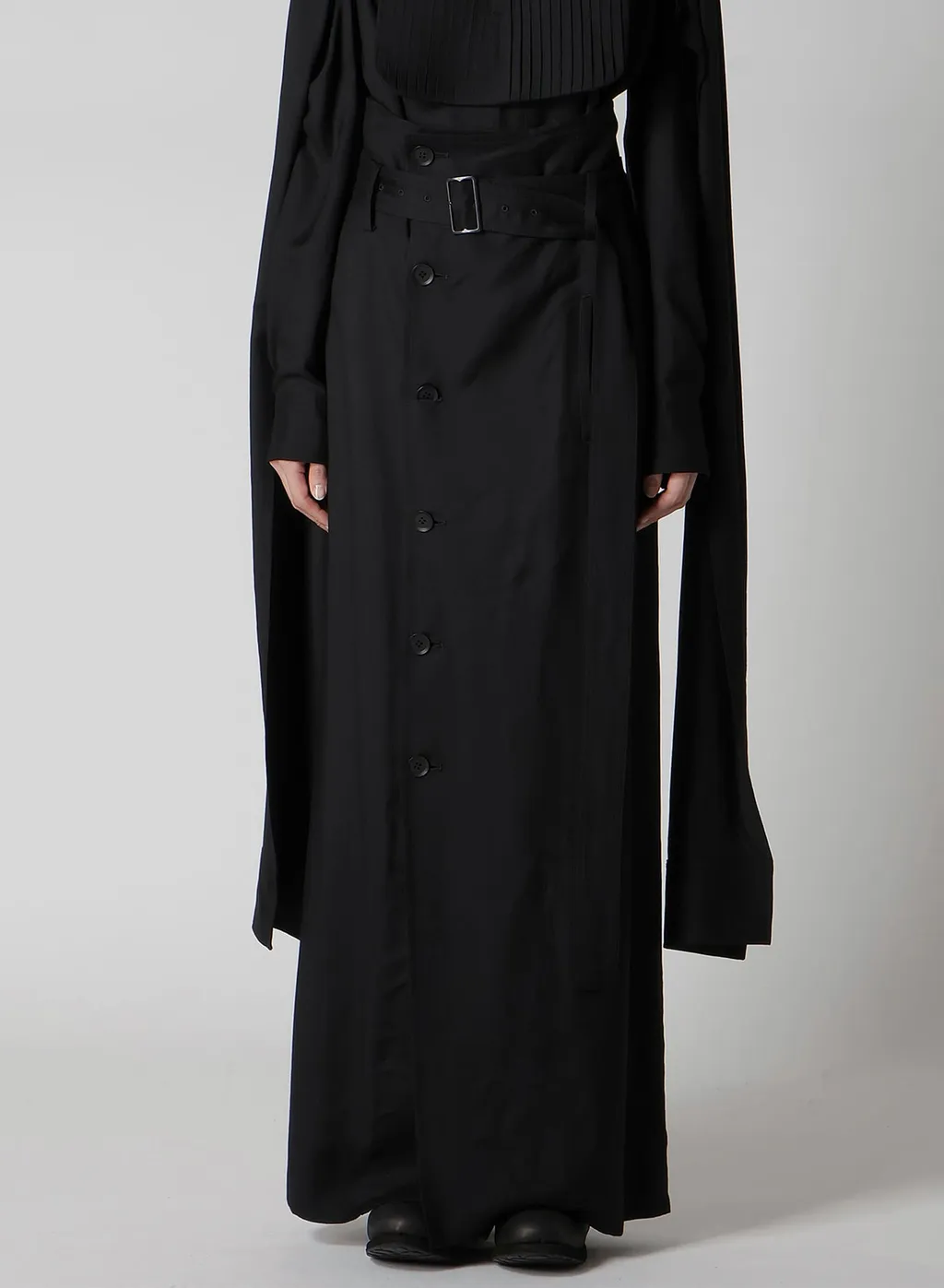 Viscose Twill High Waist Skirt