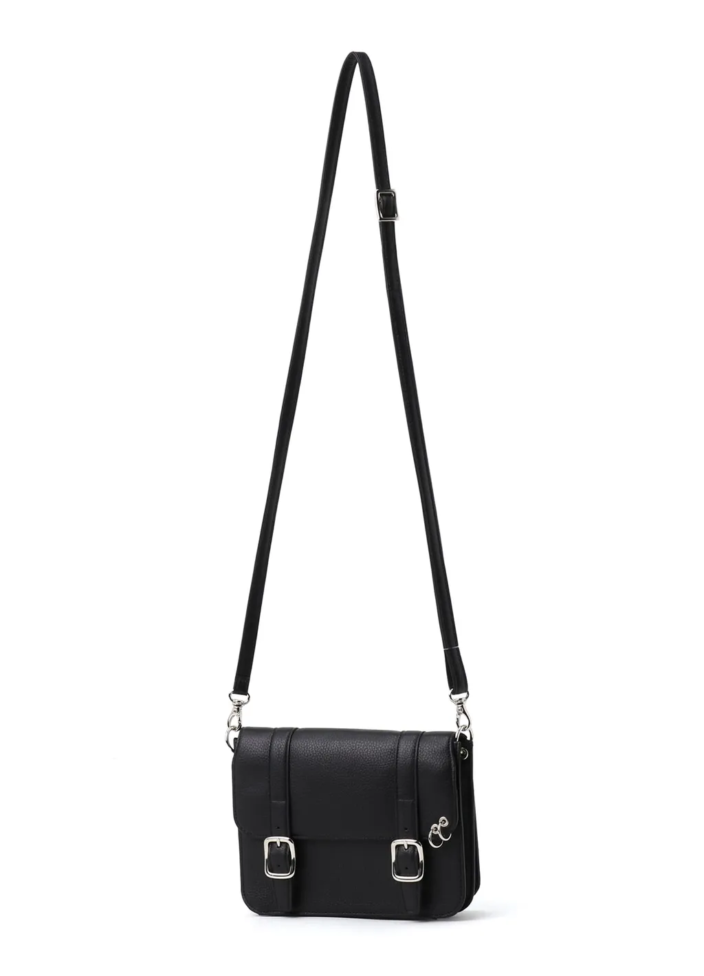 Shrinked Leather Flap Mini Shoulder Bag