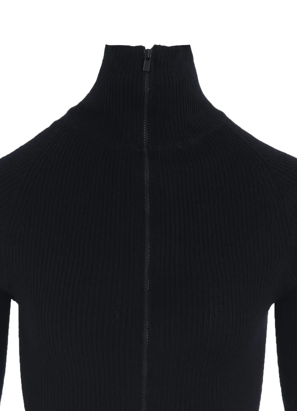 Rib Color Combi High Neck Zip Cd
