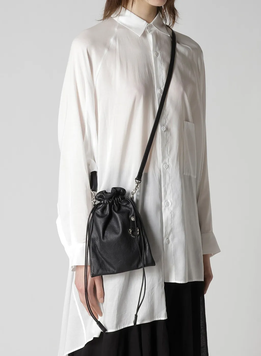Garment Leather Drawstring Pouch S