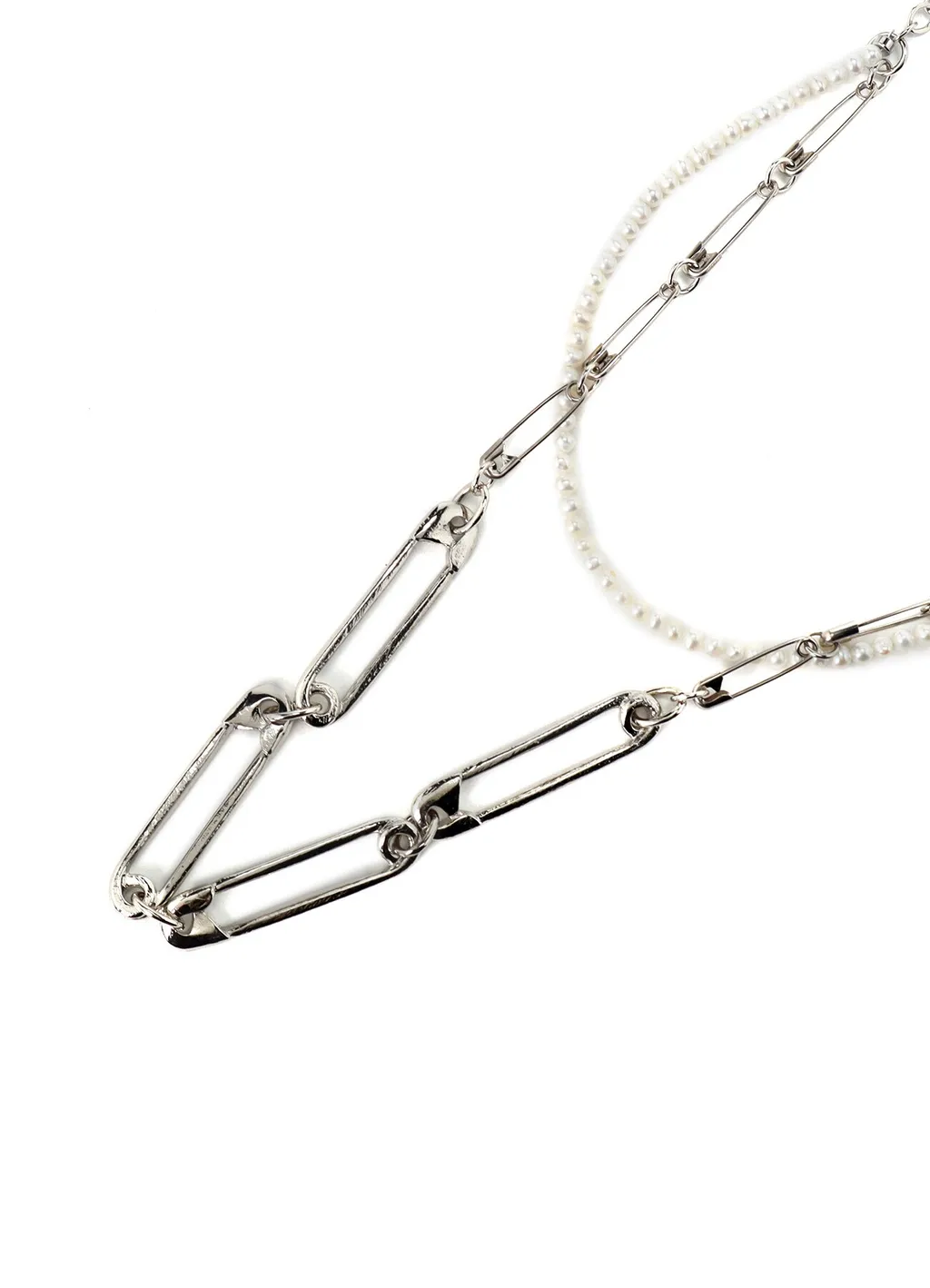 Pearl/Brass A Pearl Chain Necklace