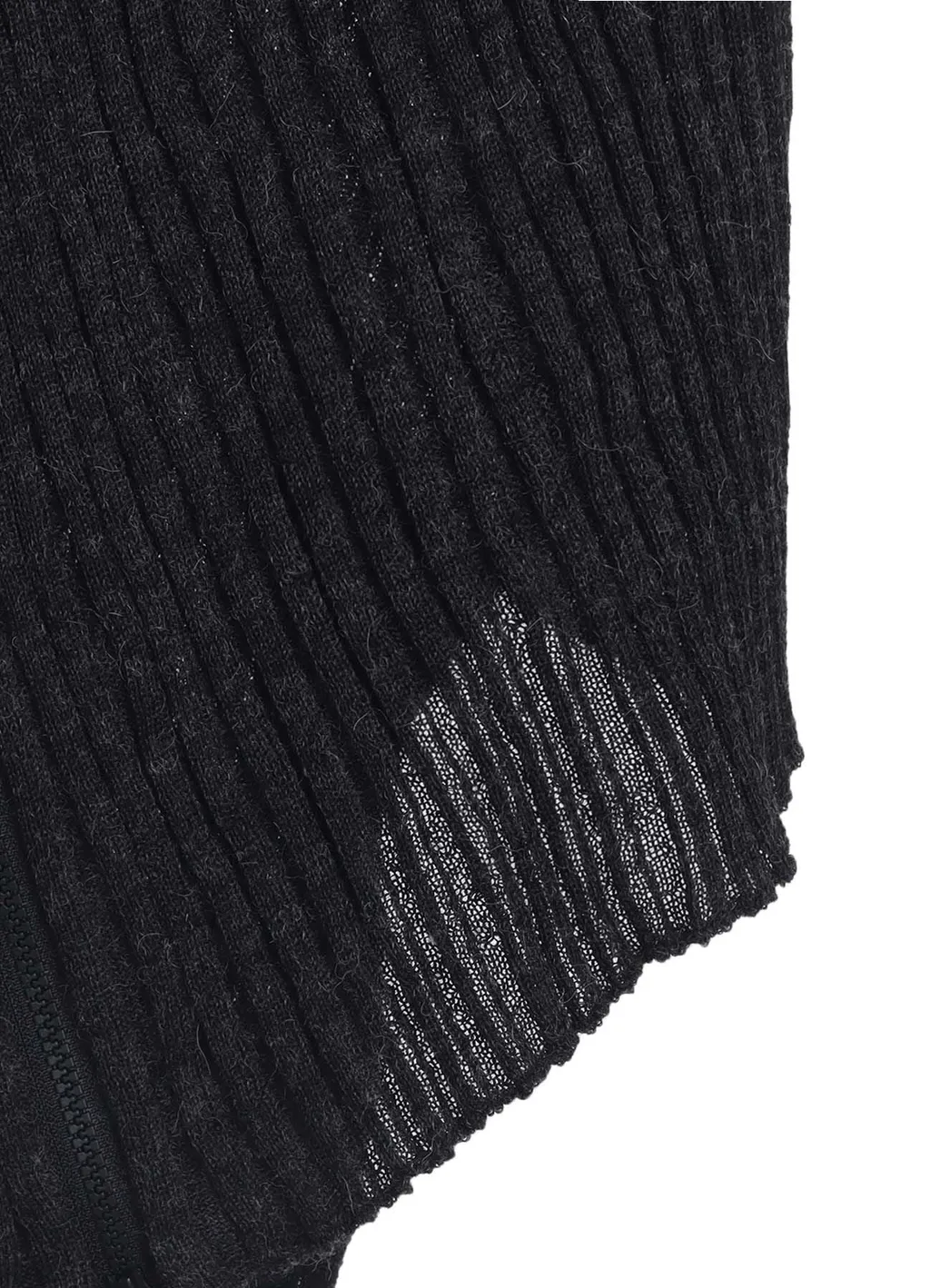 Rib Diagonal Round Neck Po