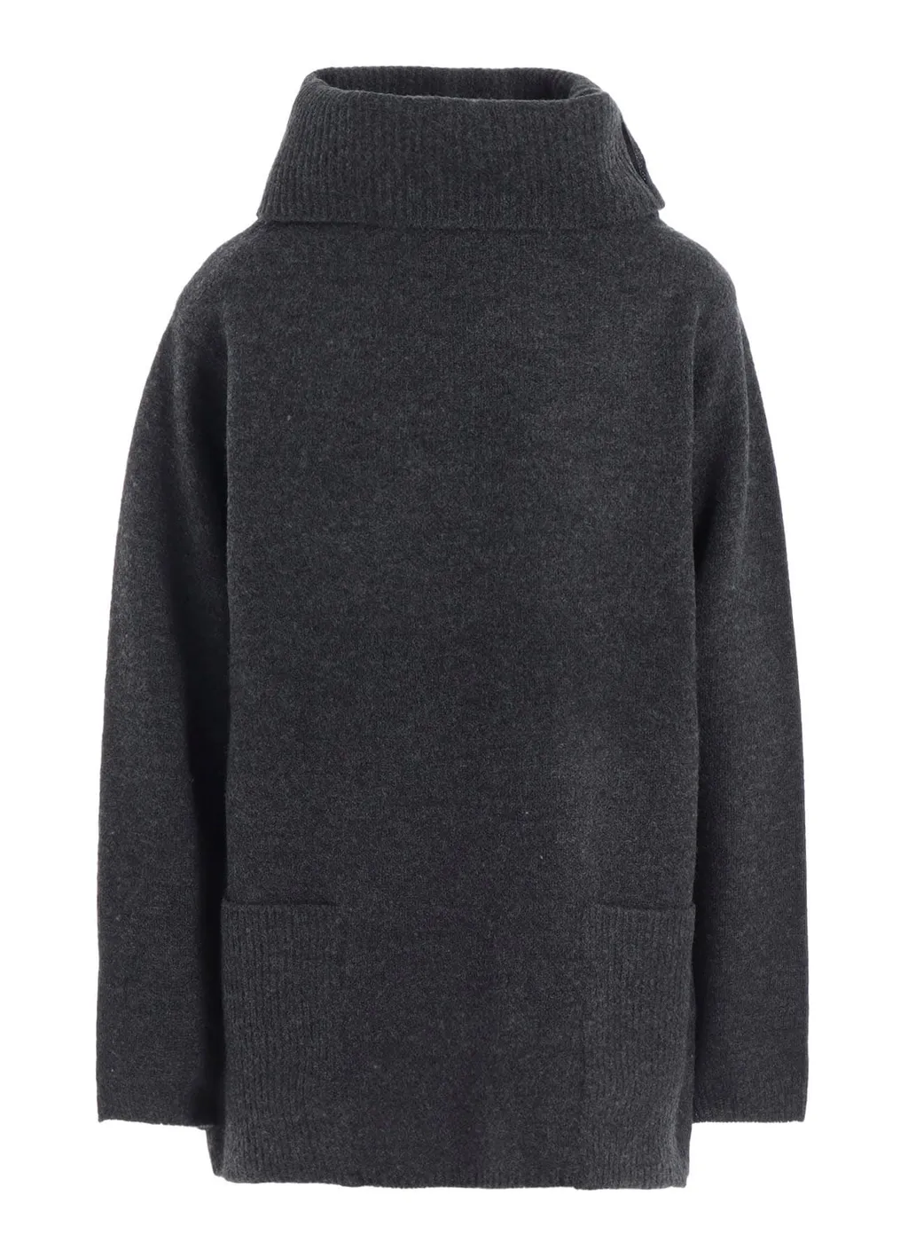 5G3P Plain Stitch 1X1 Rib Big High Neck Po