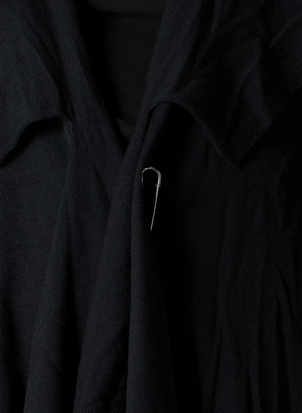 Plain Stitch+Rib Draped Hoodie Vest