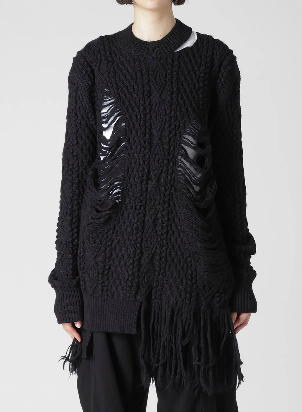 Carma A Crushed Cable Knit Top