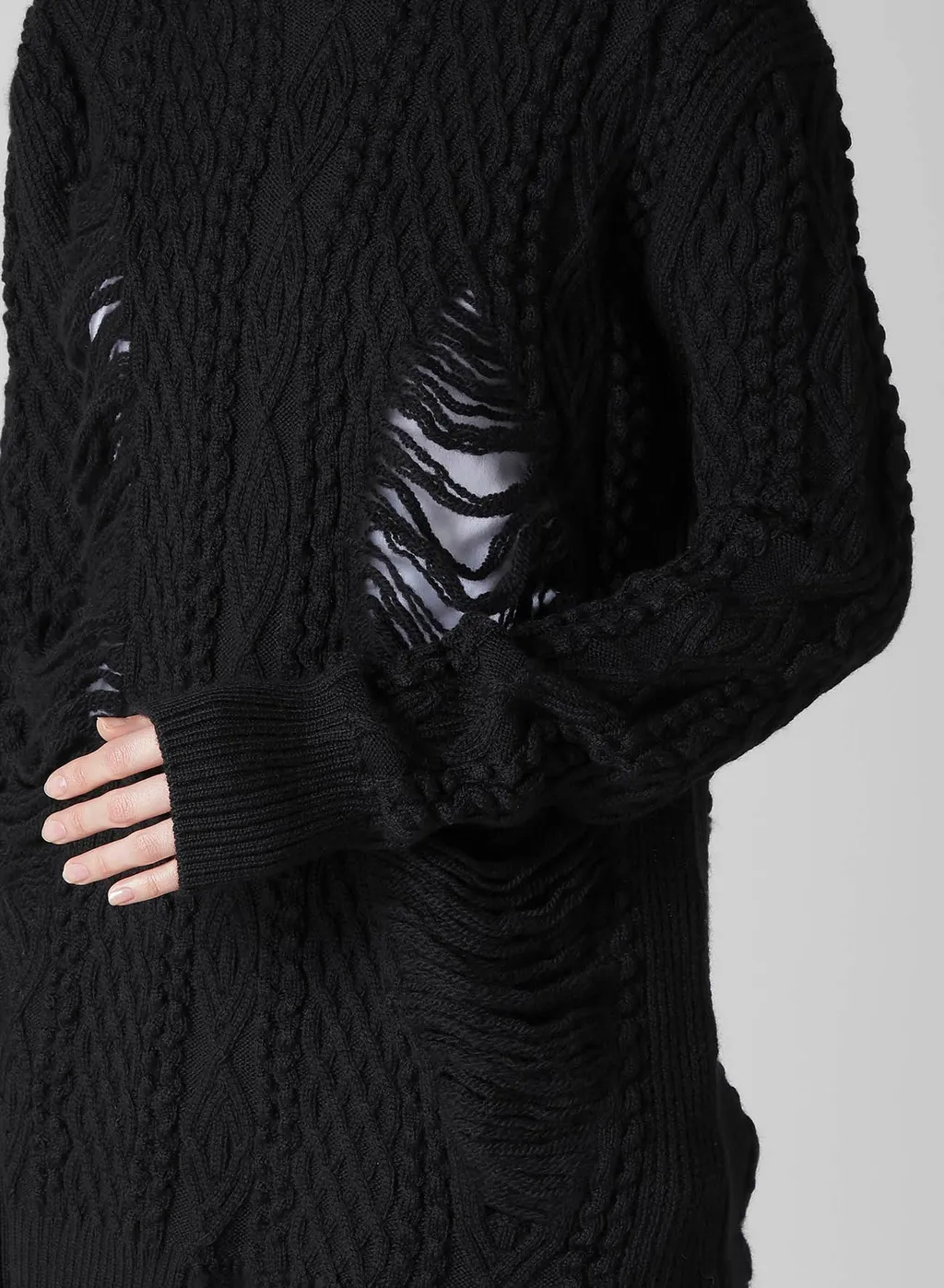 Carma A Crushed Cable Knit Top