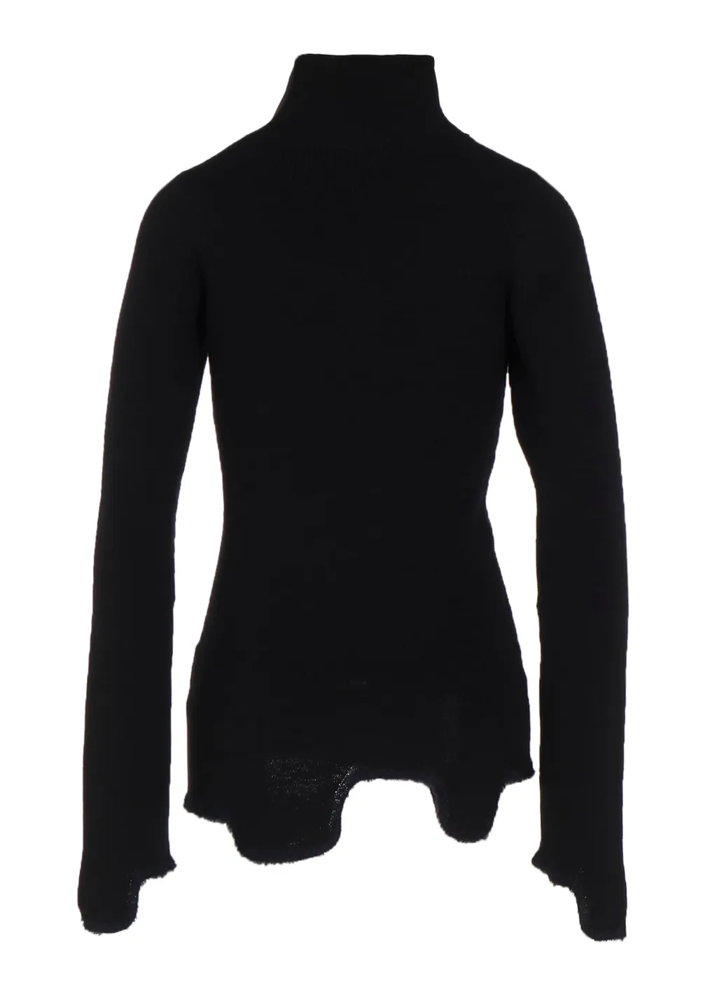 12G Rib Jagged Hem High Neck Po