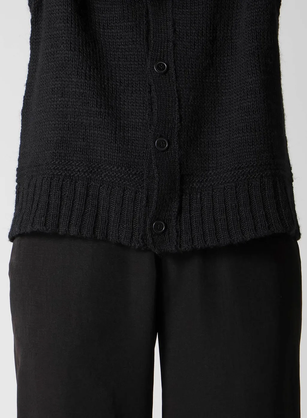 Plain Stitch Color Combi V Neck Cardigan