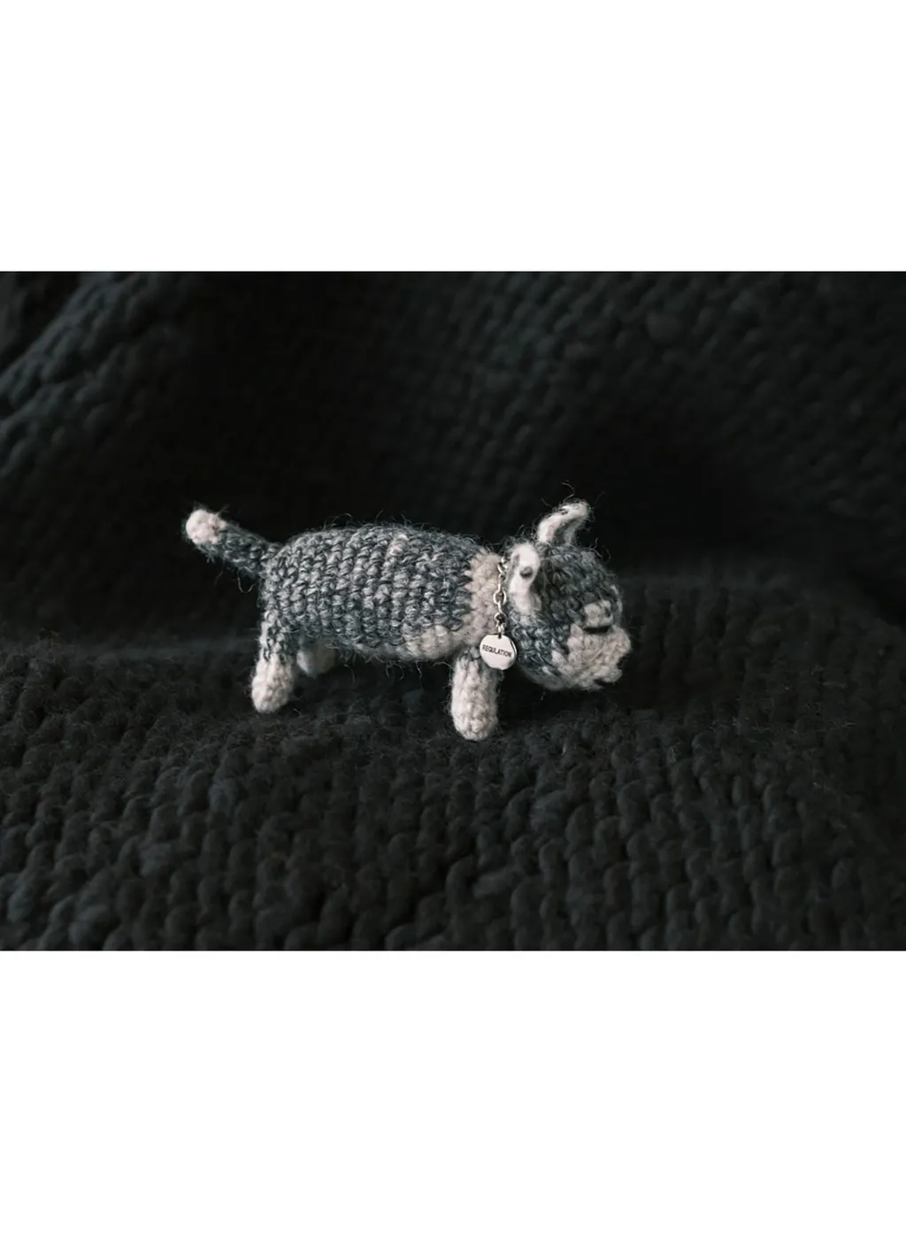 Combination Knit Knitted Key Charm With Chain