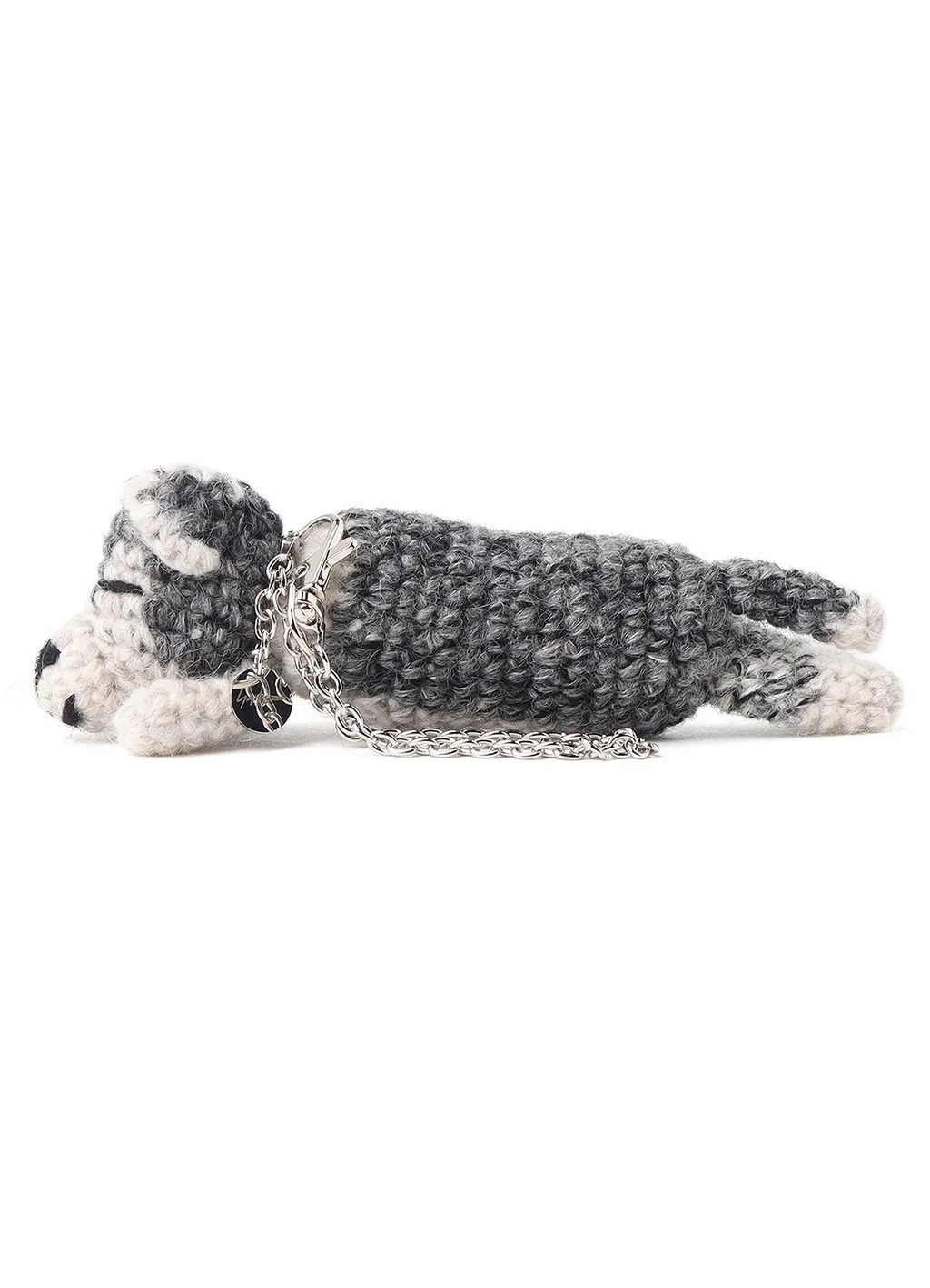 Combination Knit Knitted Key Charm With Chain