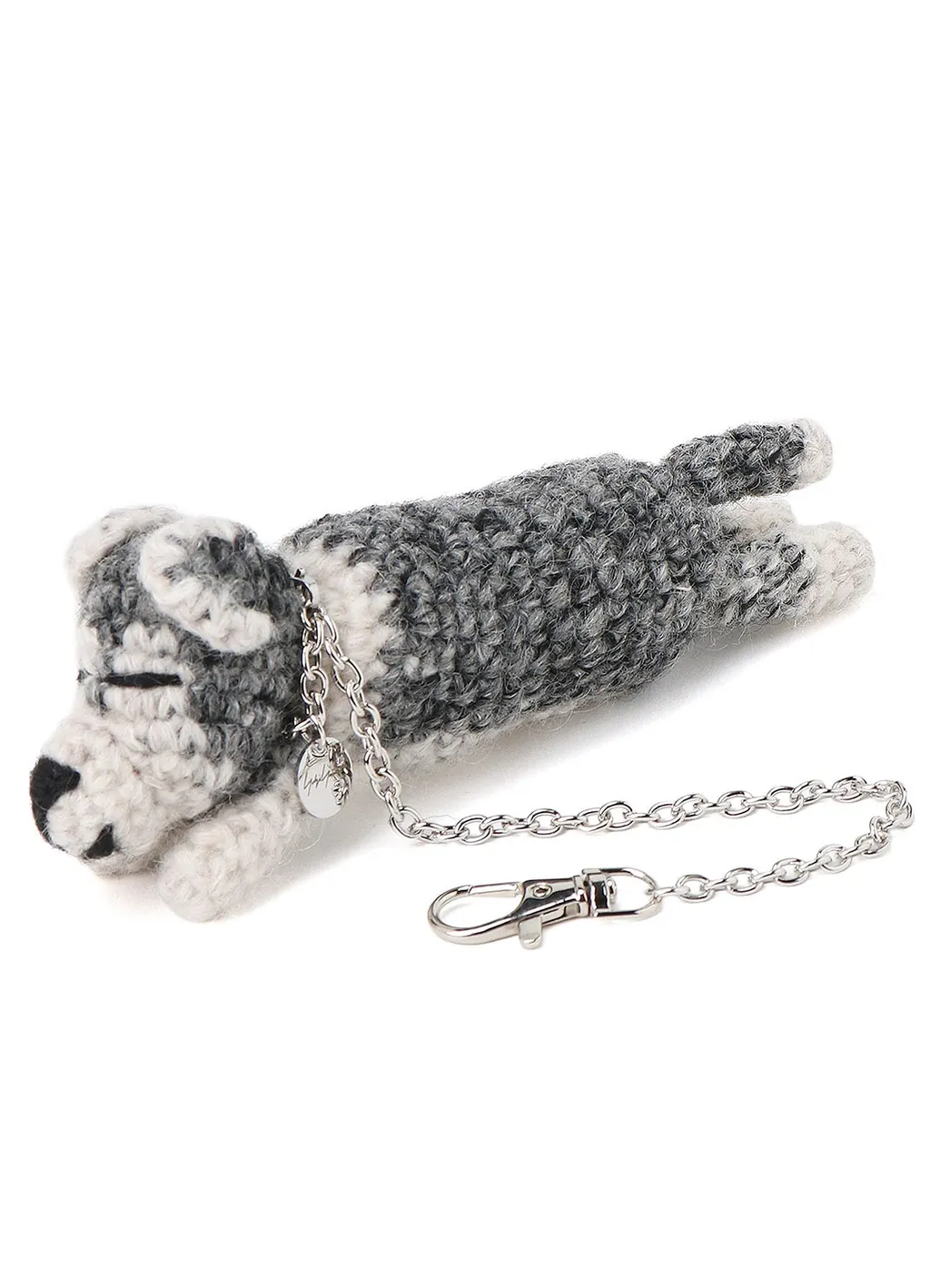 Combination Knit Knitted Key Charm With Chain