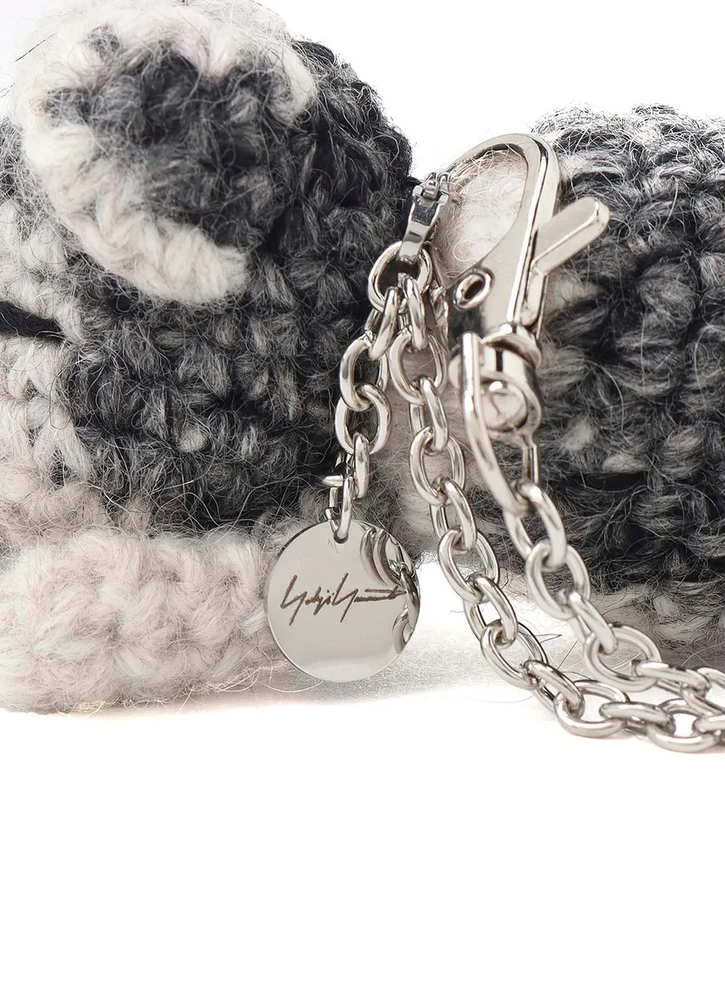 Combination Knit Knitted Key Charm With Chain