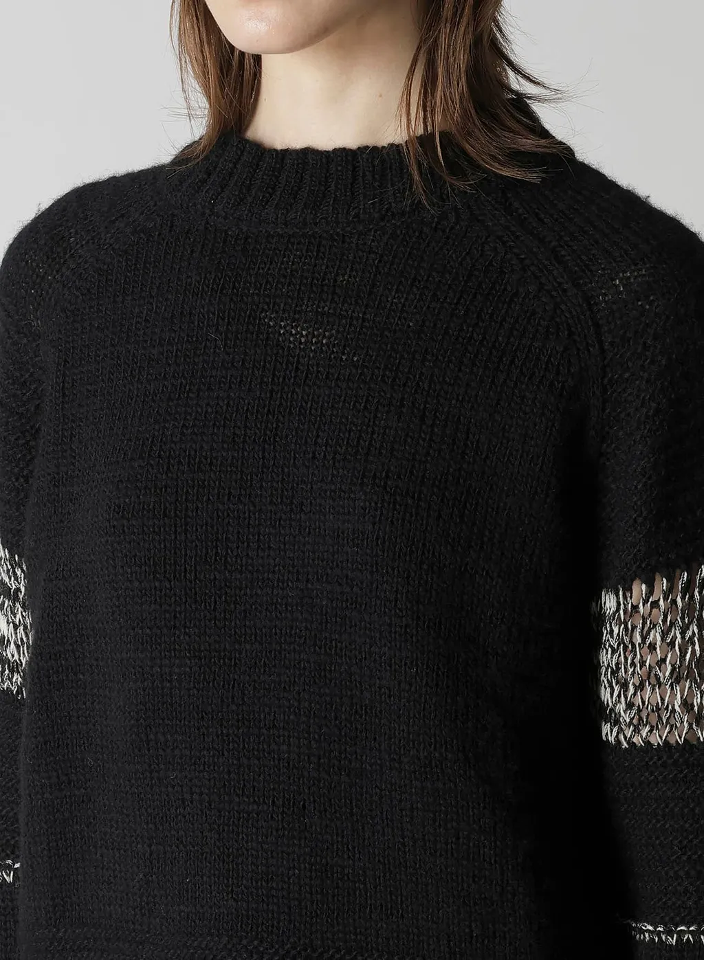 Plain Stitch Color Combi Round Neck Po