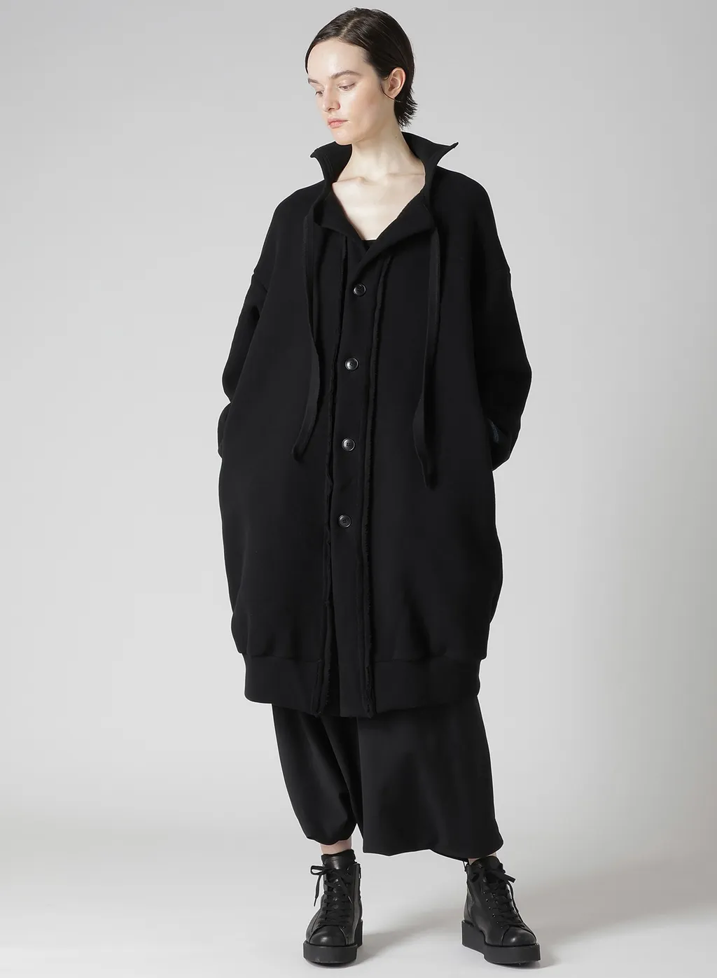 Liy/C Brushed French Terry Button D Cardigan