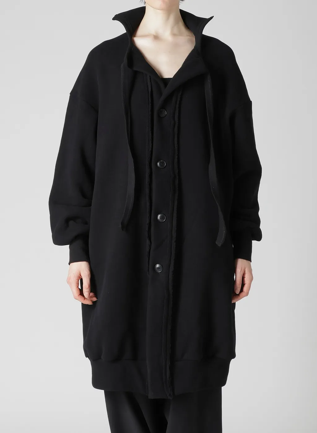 Liy/C Brushed French Terry Button D Cardigan