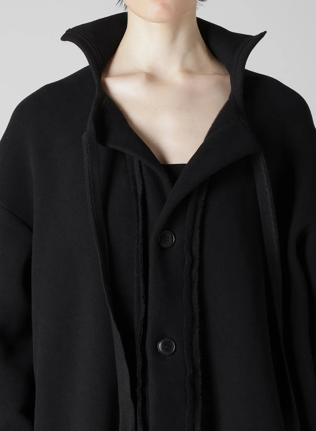Liy/C Brushed French Terry Button D Cardigan