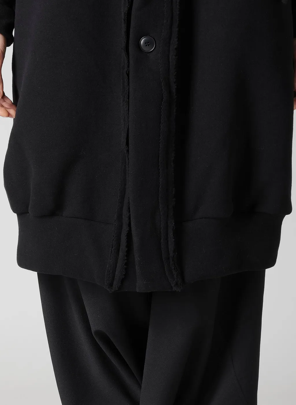 Liy/C Brushed French Terry Button D Cardigan