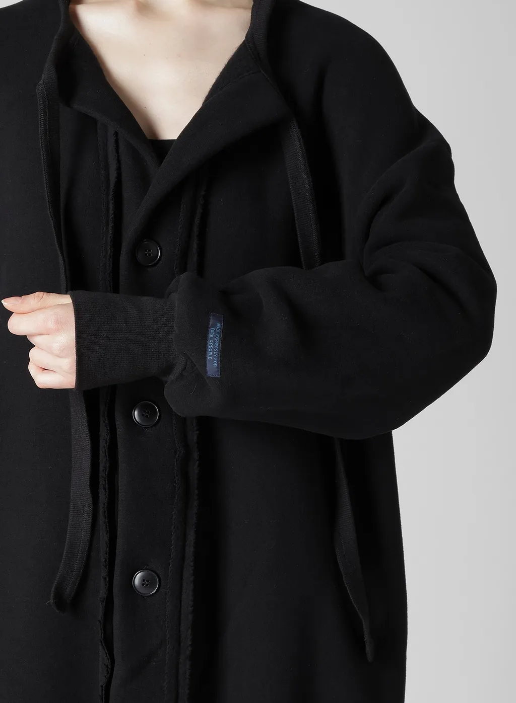 Liy/C Brushed French Terry Button D Cardigan